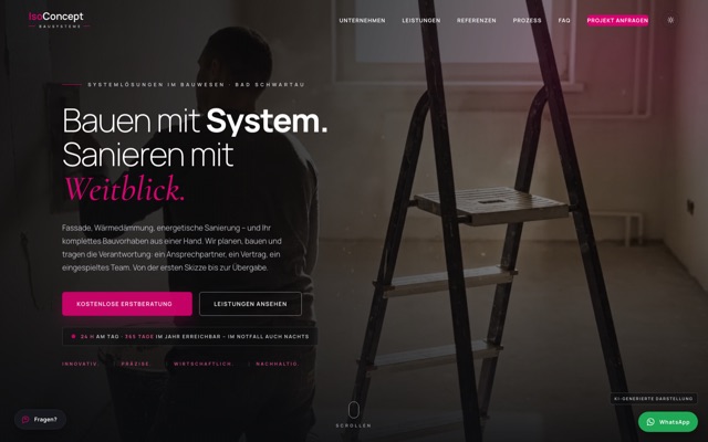 IsoConcept Bausysteme – Website